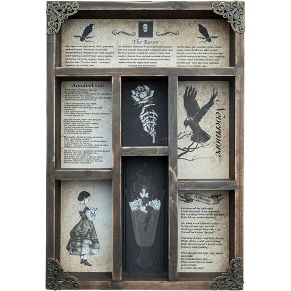 Rustic Gothic Wall Shelf Vintage Floating Display Rack Halloween Home Decor Gift - Picture 7 of 7